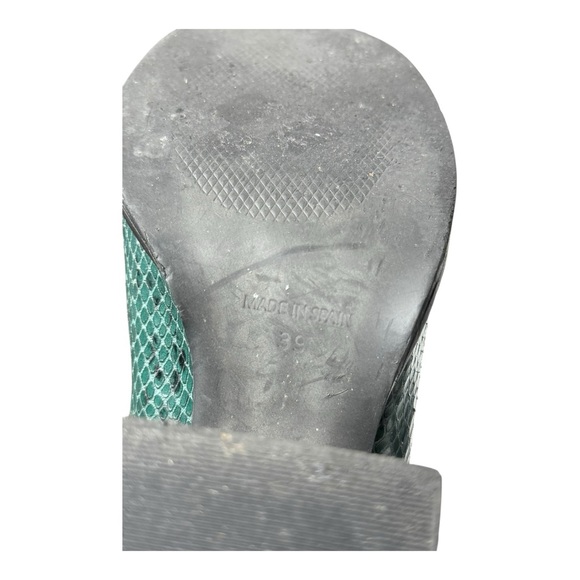 Green‎ Snakeskin Leather Block Heel L’Intervalle boots - Picture 5 of 5